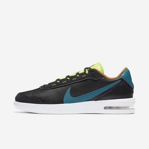 Chaussure De Tennis Nike NikeCourt Air Max Vapor Wing Premium Noir 3724-689 Black/Volt/Gold Suede/Blustery Homme | MPQ-52488039